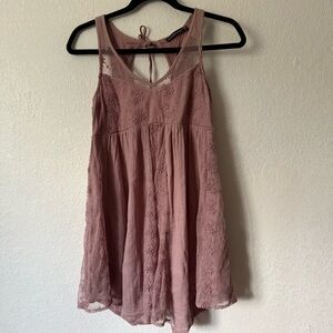 Abercrombie Y2K Embroidered Babydoll Mini Dress Size XXSP Coquette Fairy